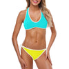 Aqua & Yellow Halter Neck Bikinis up to 5 XL 2