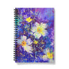 Art Flowers A5 Lined Spiral Bound Notebook 