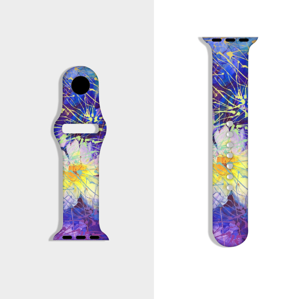 Art Flowers Apple iWatch Replacement Strap TPU Rubber (FWS) 5