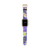 Art Flowers Apple iWatch Replacement Strap Vegan Leather gold 1