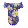 Art Flowers Flounce Top Swimsuit up to 6 XL 2