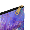 Art Flowers Zippered Accessory Pouch black zip close up