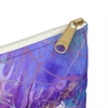 Art Flowers Zippered Accessory Pouch white zip close up
