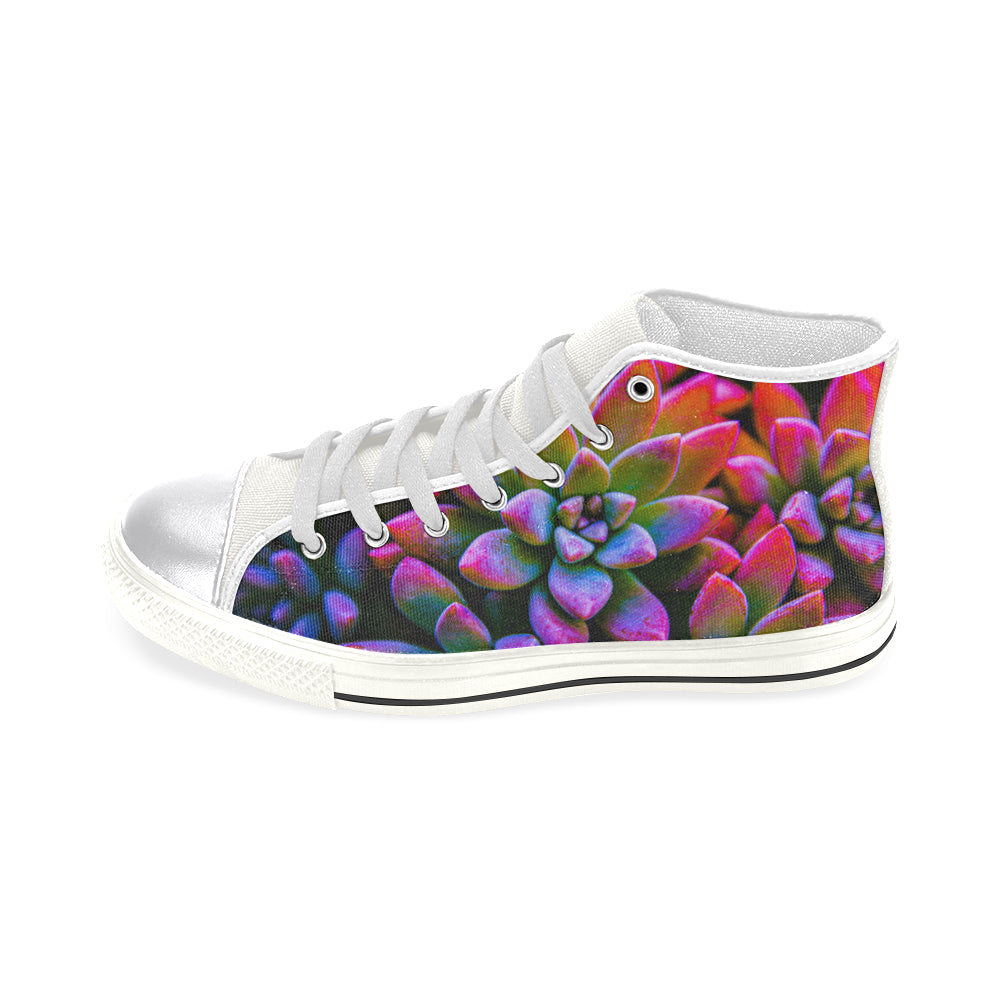 Art Succulents High Top Women's Shoes up to size 12 left