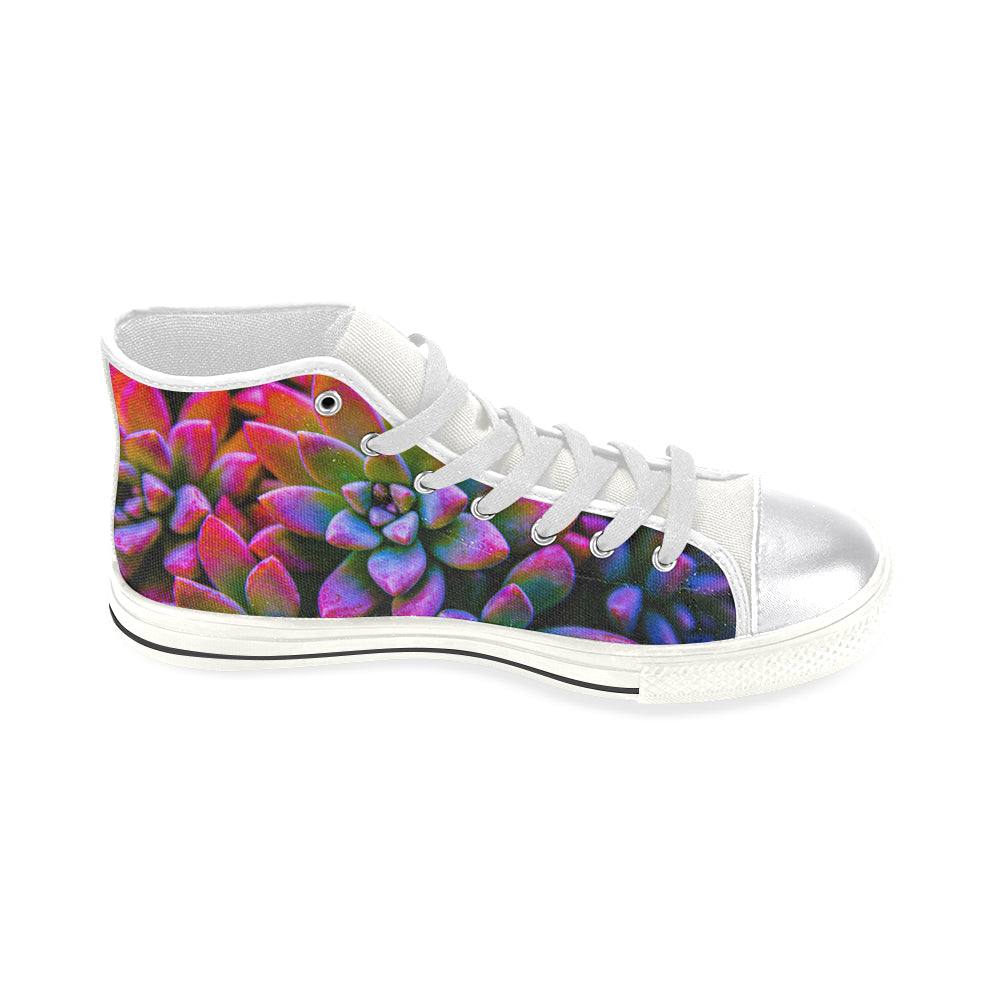 Art Succulents High Top Women's Shoes up to size 12 left 2