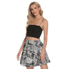 Australian Newspaper B & W Mini Skater Skirt No Pockets up to 3 XL (FWS) 1