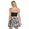 Australian Newspaper B & W Mini Skater Skirt No Pockets up to 3 XL (FWS) 4