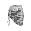 Australian Newspaper B & W Short Chiffon Sarong Wrap up to 5 XL 4