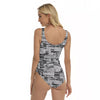 Australian Newspaper Black & White Swimsuit up to 3 XL (FWS) 2