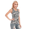 Australian Newspaper Black & White Tank Top up to 5 XL (FWS) 3