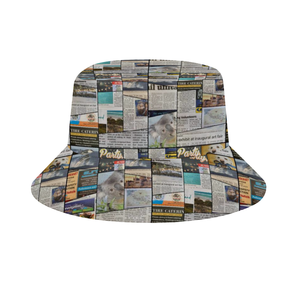 Australian Newspaper Colour Bucket Hat 2