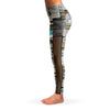 Australian Newspaper Colour Mesh Panel Side Pockets Leggings (FWS) 4