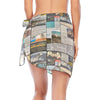 Australian Newspaper Colour Short Chiffon Sarong Wrap up to 5 XL 2