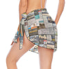 Australian Newspaper Colour Short Chiffon Sarong Wrap up to 5 XL 3