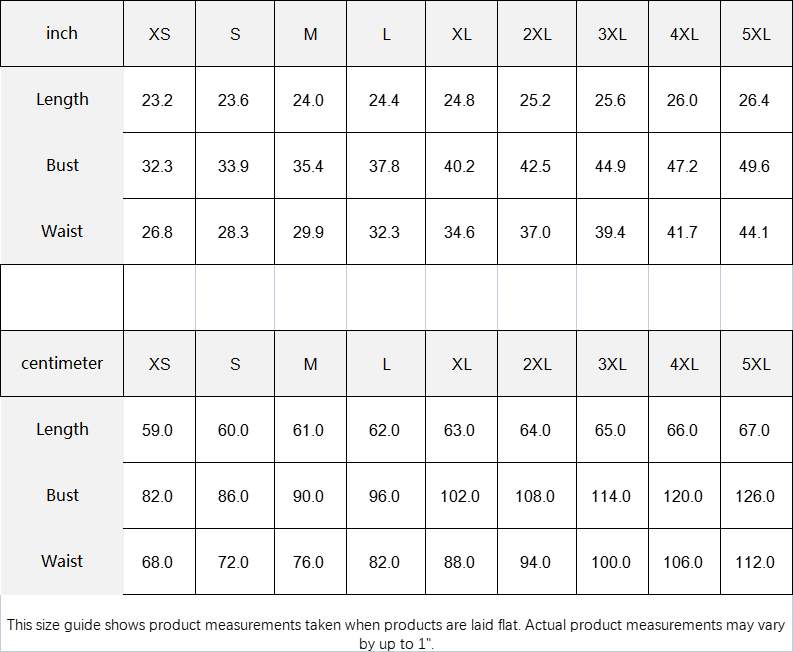 Australian Newspaper Colour Tank Top up to 5 XL (FWS) size chart
