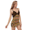 Autumn Tones Cami Night Dress With Lace up to 3 XL (FWS) 4