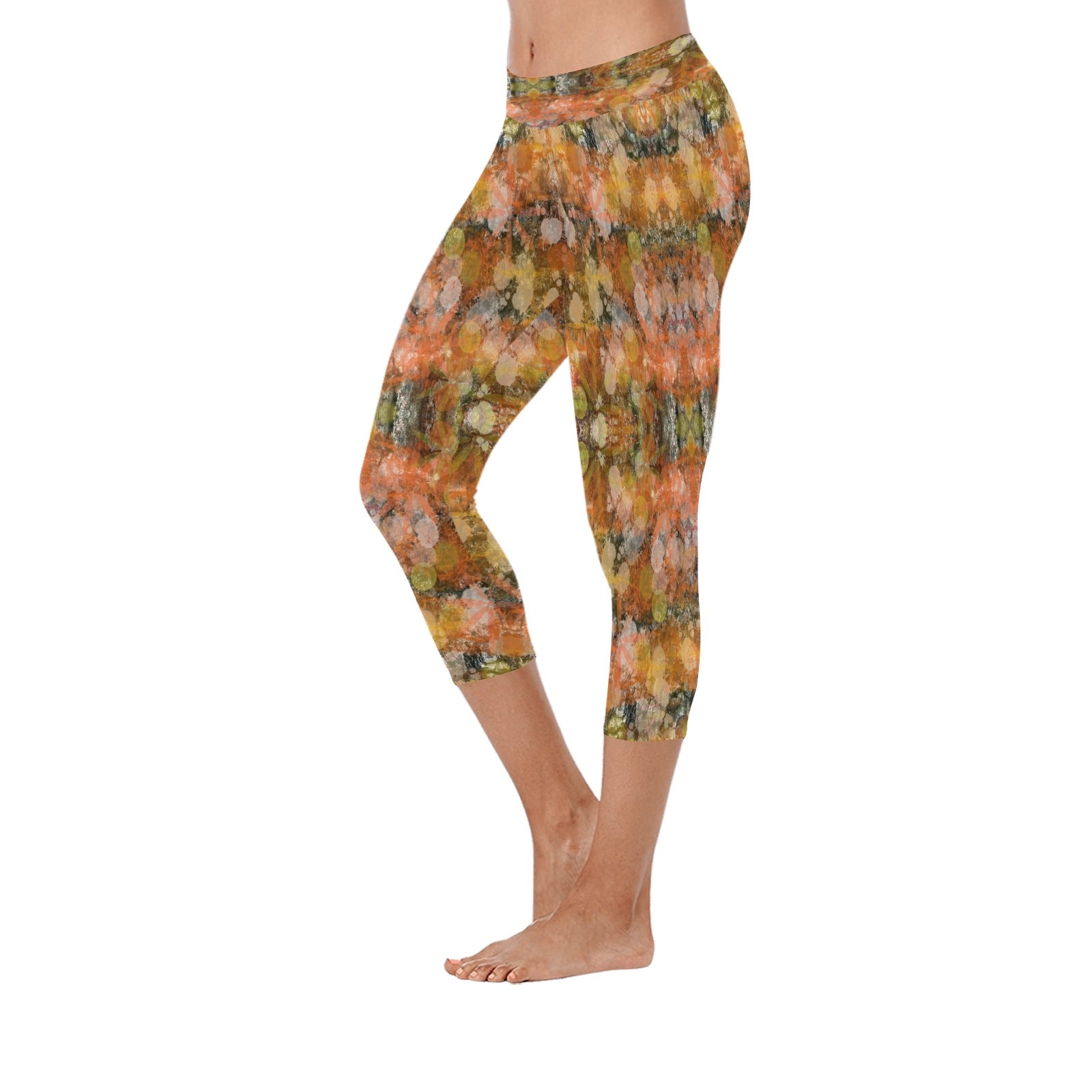 Autumn Tones Capri Leggings up to 5 XL 1