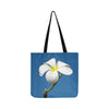 Single White Frangipani Tote Bag (Worldwide Shipping)