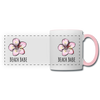 Beach Babe Pink Handle Mug - white/pink