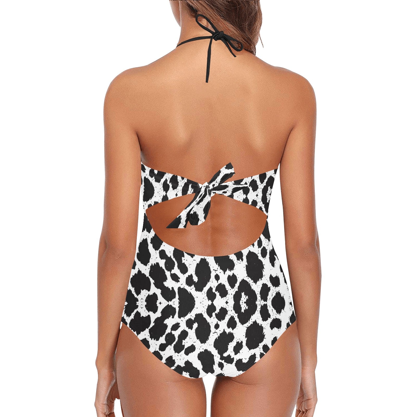 Big Leopard Lace Band Embossing Swimsuit up to 4 XL (FWS) 2