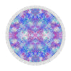 Blue Pink Aqua Circular Beach Shawl / Blanket (FWS) 2