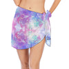 Blue Pink Aqua Short Chiffon Sarong Wrap up to 5 XL 2