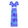 Blue Sky Two Piece V-Neck Top & Long Skirt Set up to 4 XL (FWS)  3