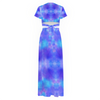 Blue Sky Two Piece V-Neck Top & Long Skirt Set up to 4 XL (FWS)  4