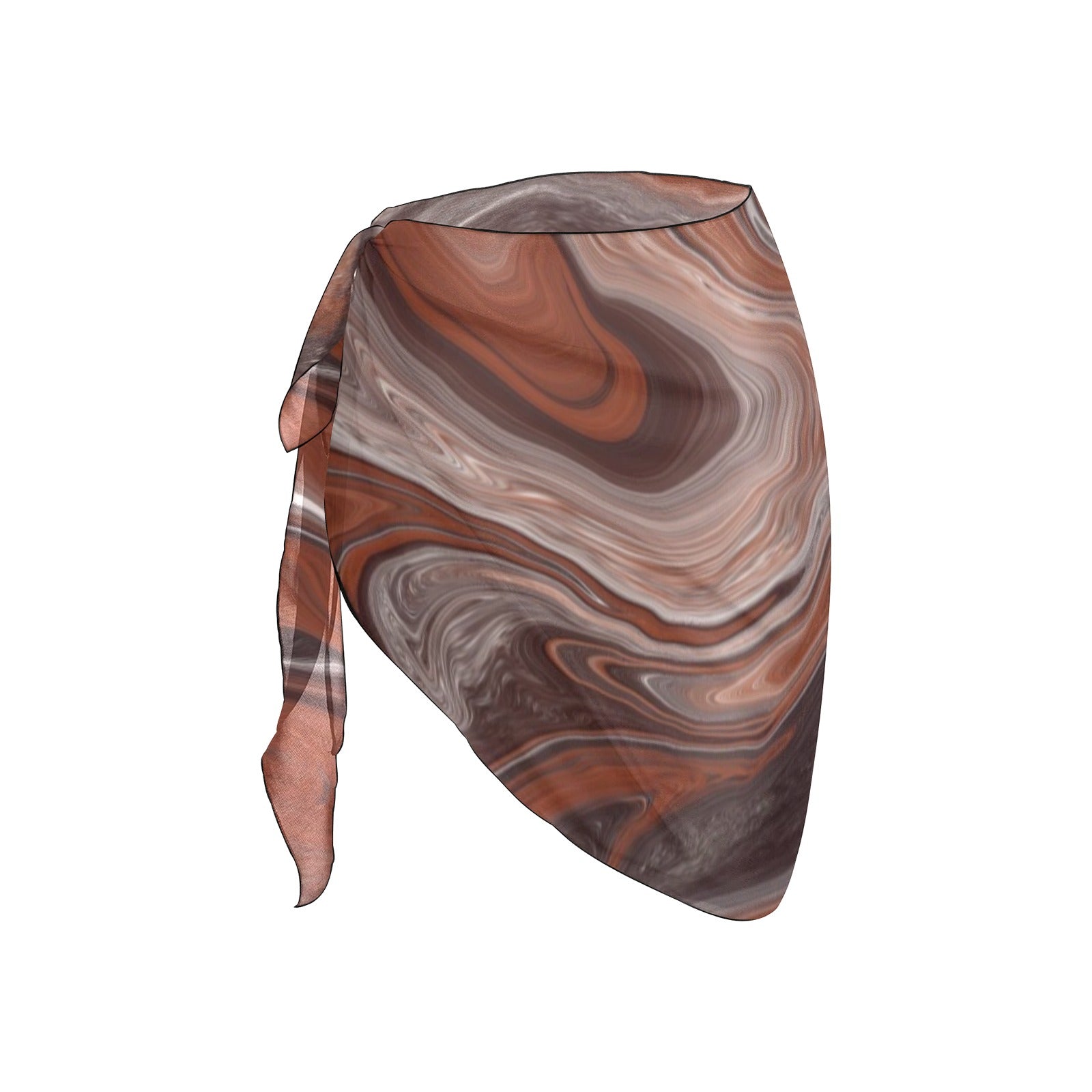 Choc Swirl Beach Short Chiffon Sarong Wrap up to 5 XL 4