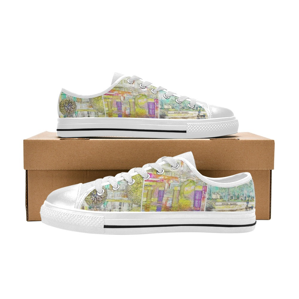 City Watercolour Low Rise Canvas Women's Shoes up to size 12 1
