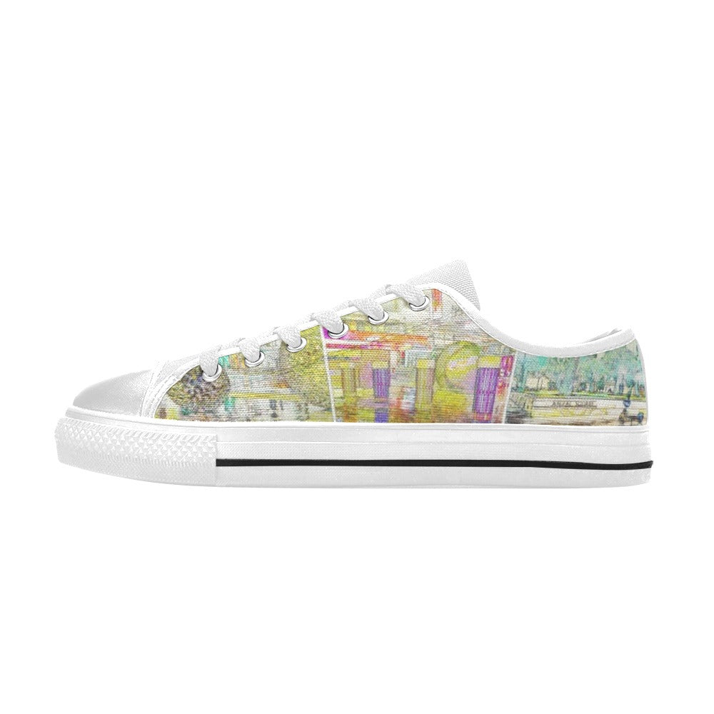 City Watercolour Low Rise Canvas Women's Shoes up to size 12 2