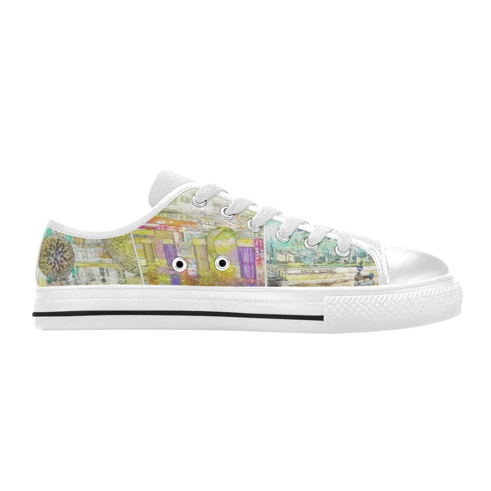 City Watercolour Low Rise Canvas Women's Shoes up to size 12 3