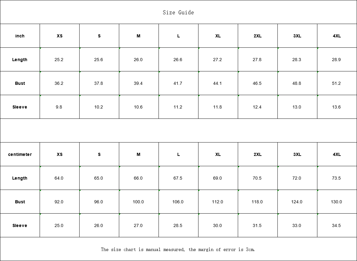 Cotton Clouds V-Neck Top up to 4XL (FWS) size chart