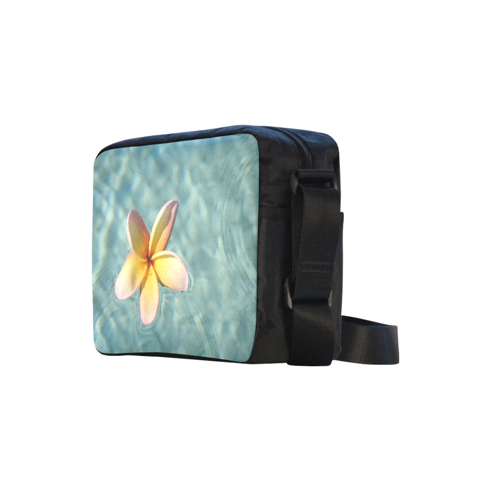 Floating Frangipani Cross-Body Shoulder Bag