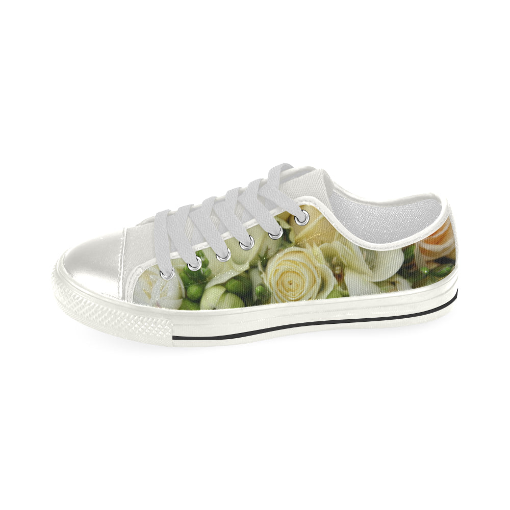 Cream Roses Low Rise Shoes