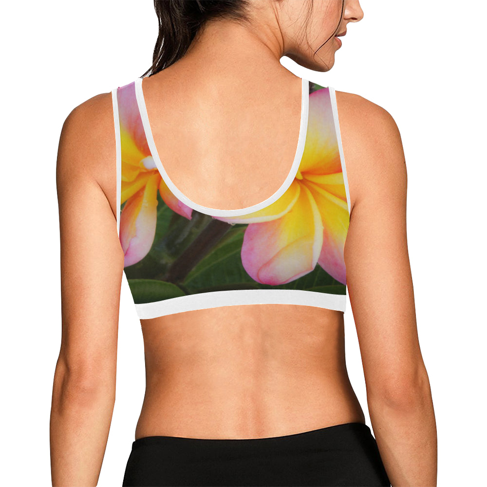 Tri Colour Frangipani 02 Sports Top up to 3 XL