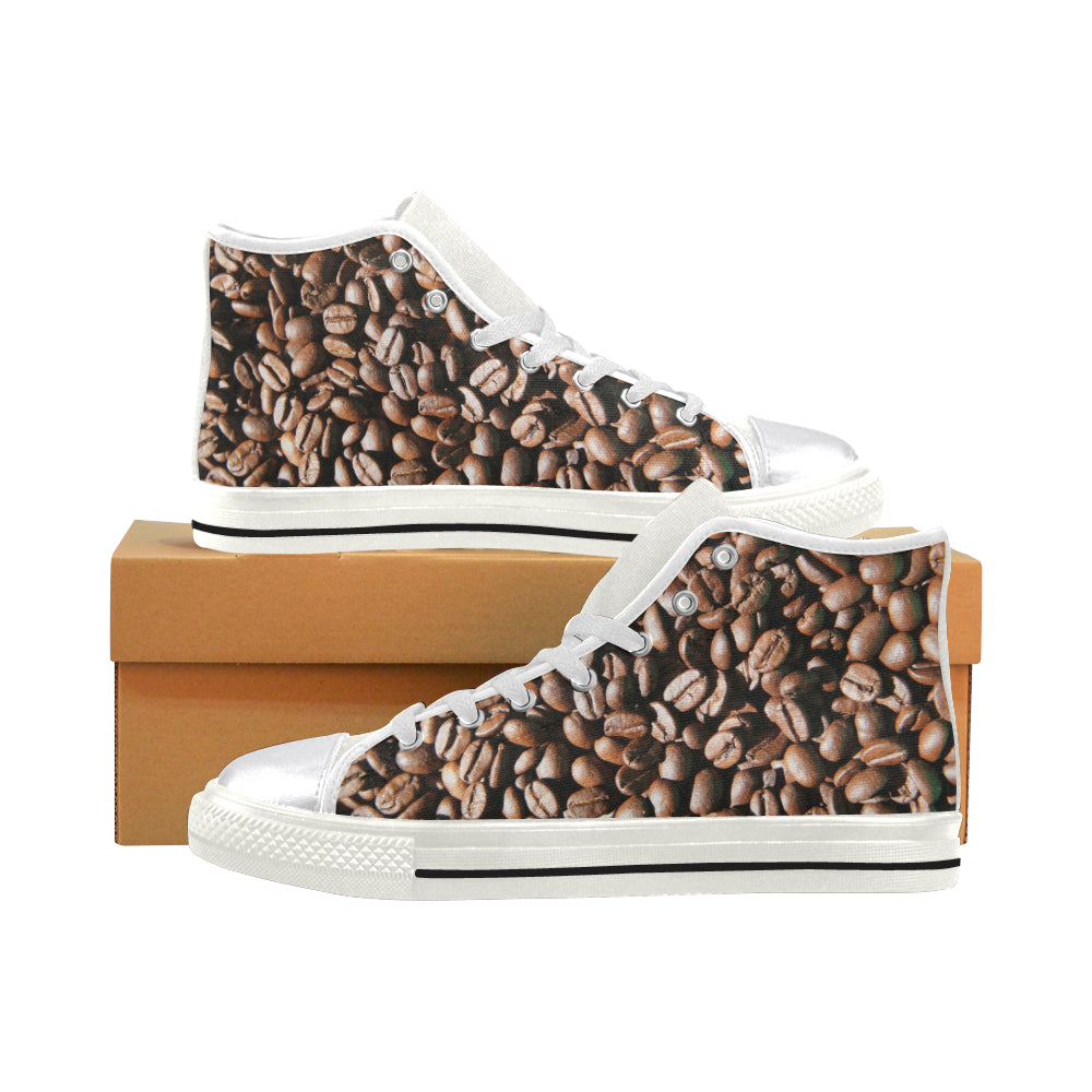 Coffee Beans High Top Shoes Black or White