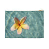 Floating Frangipani Zippered Accessory Bag (FWS) Made in the USA 1