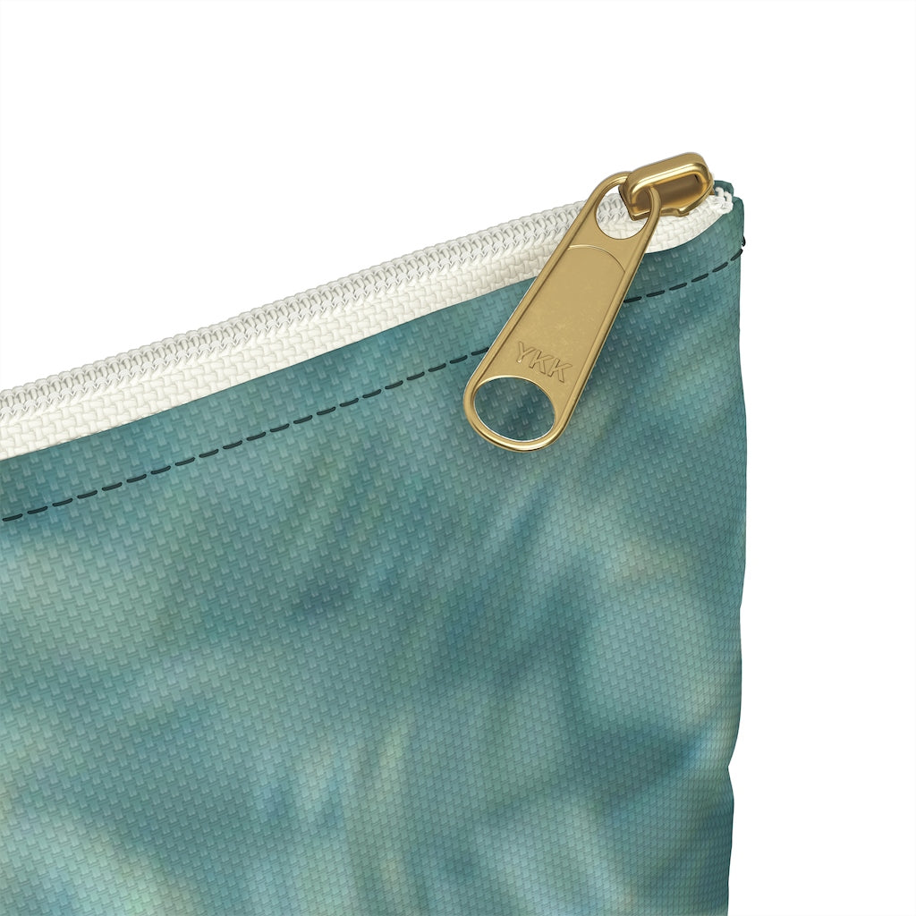 Floating Frangipani Zippered Accessory Bag (FWS) Made in the USA 4