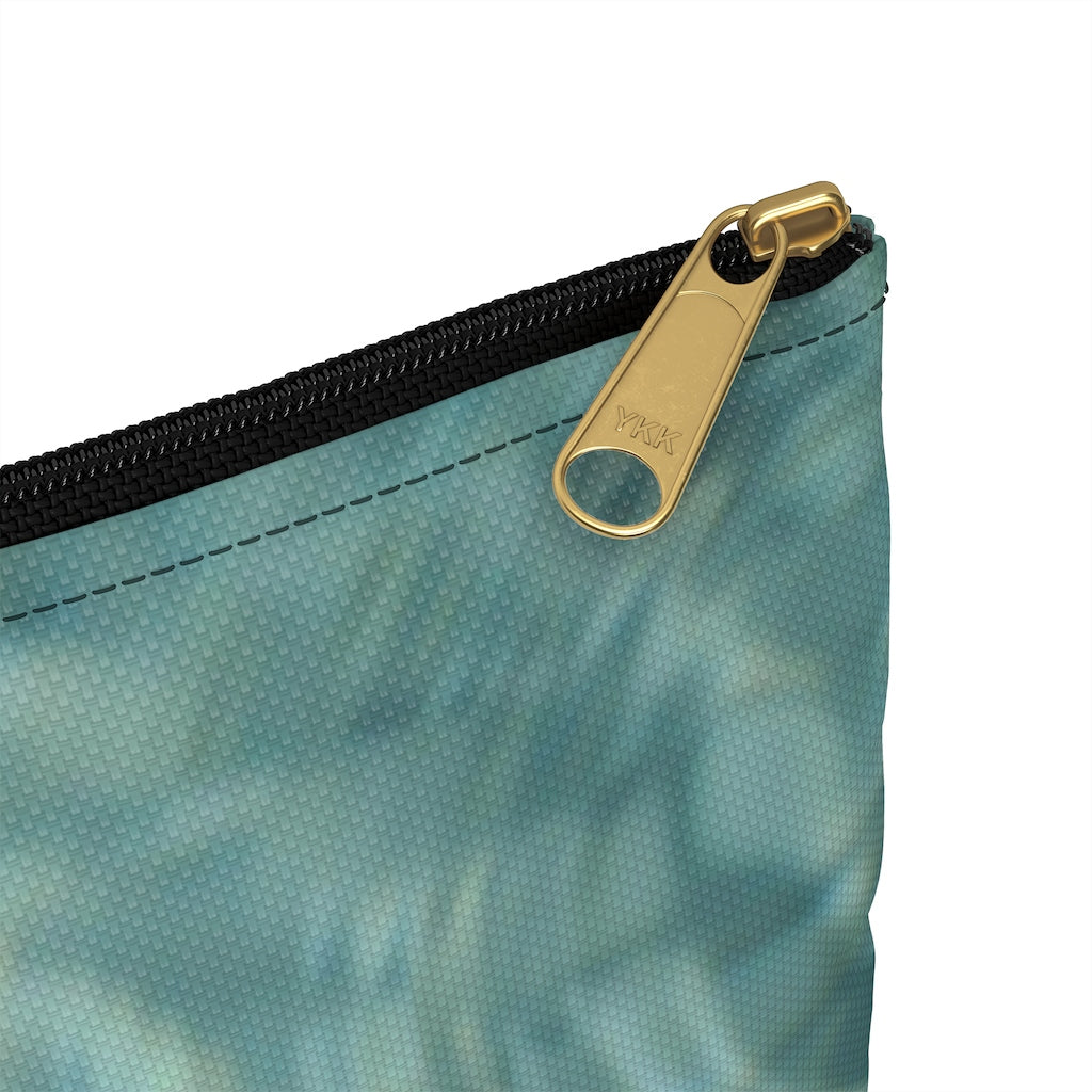 Floating Frangipani Zippered Accessory Bag (FWS) Made in the USA 8