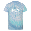 Fly Unisex Tie Dye Cotton T-Shirt blue lagoon