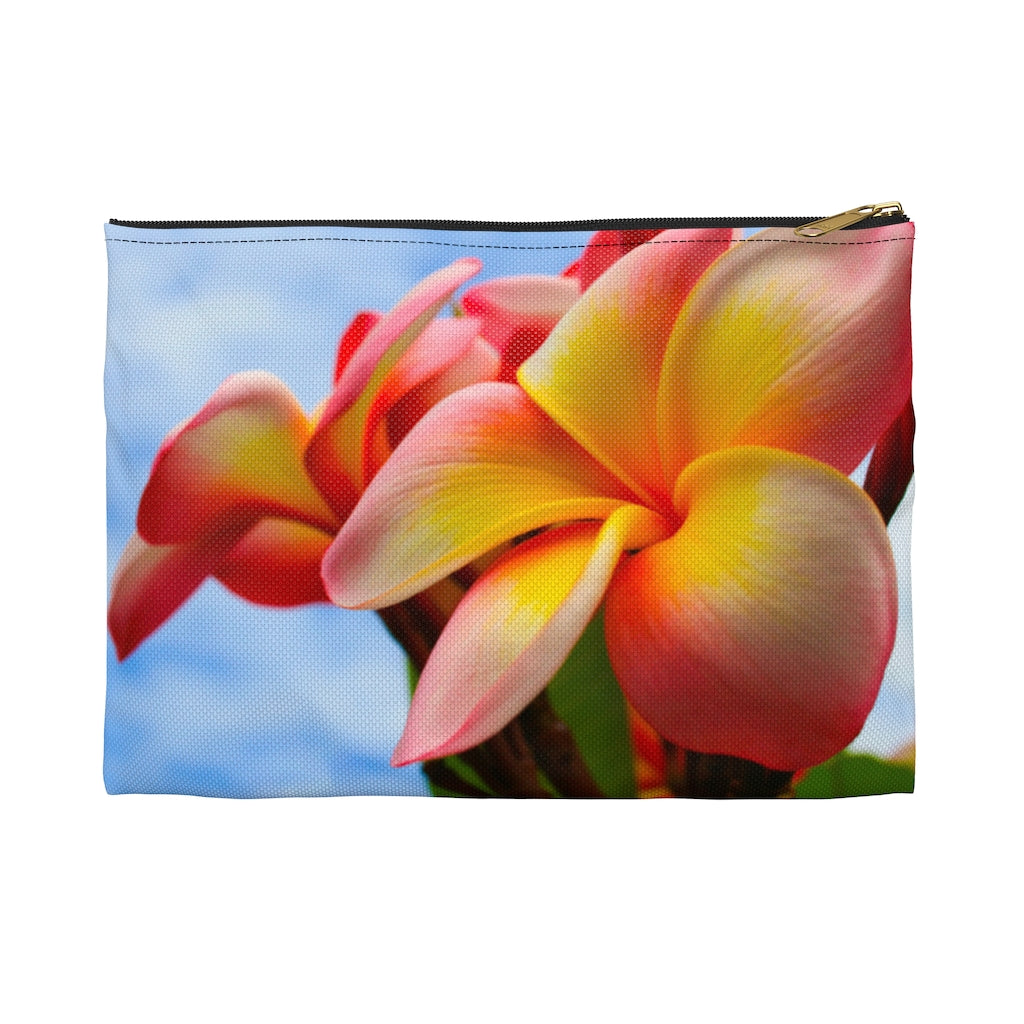 Frangipani Sky Zippered Accessory Pouch (FWS) 5