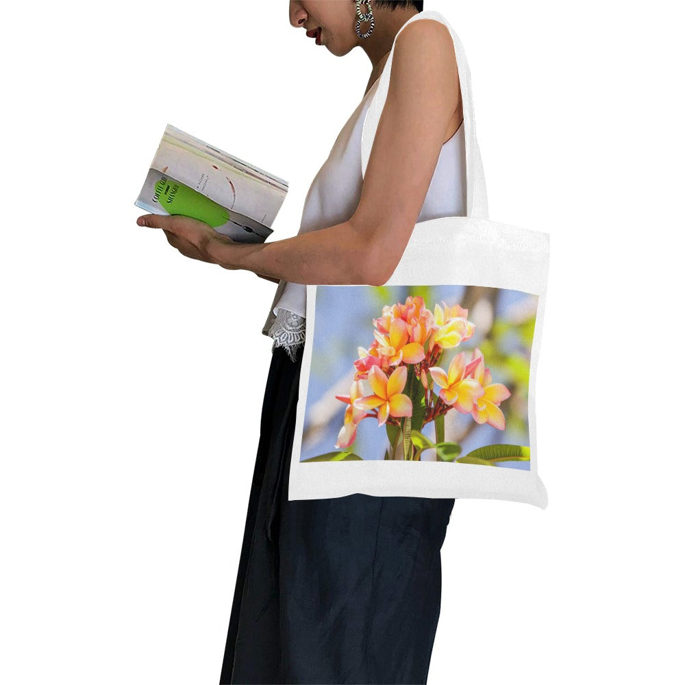 Fresh Frangipanis Large Cotton Canvas Tote Bag (Made in Australia) 2