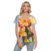 Fresh Frangipanis V-Neck Top up to 2 XL (FWS) 1