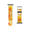 Fresh Yellow Frangipanis Apple iWatch Replacement Strap Vegan Leather (FWS) 10