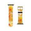 Fresh Yellow Frangipanis Apple iWatch Replacement Strap Vegan Leather (FWS) 14