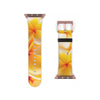 Fresh Yellow Frangipanis Apple iWatch Replacement Strap Vegan Leather (FWS) 18
