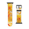 Fresh Yellow Frangipanis Apple iWatch Replacement Strap Vegan Leather (FWS) 1