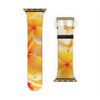 Fresh Yellow Frangipanis Apple iWatch Replacement Strap Vegan Leather (FWS) 26