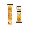 Fresh Yellow Frangipanis Apple iWatch Replacement Strap Vegan Leather (FWS) 6